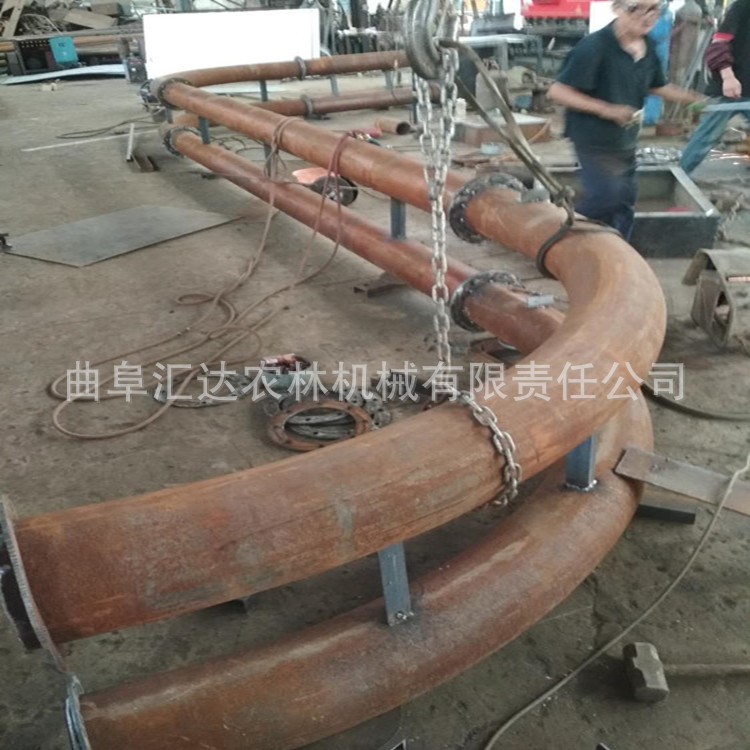 新款圆管管链输送机试机发货 不锈钢大管径管式上料机