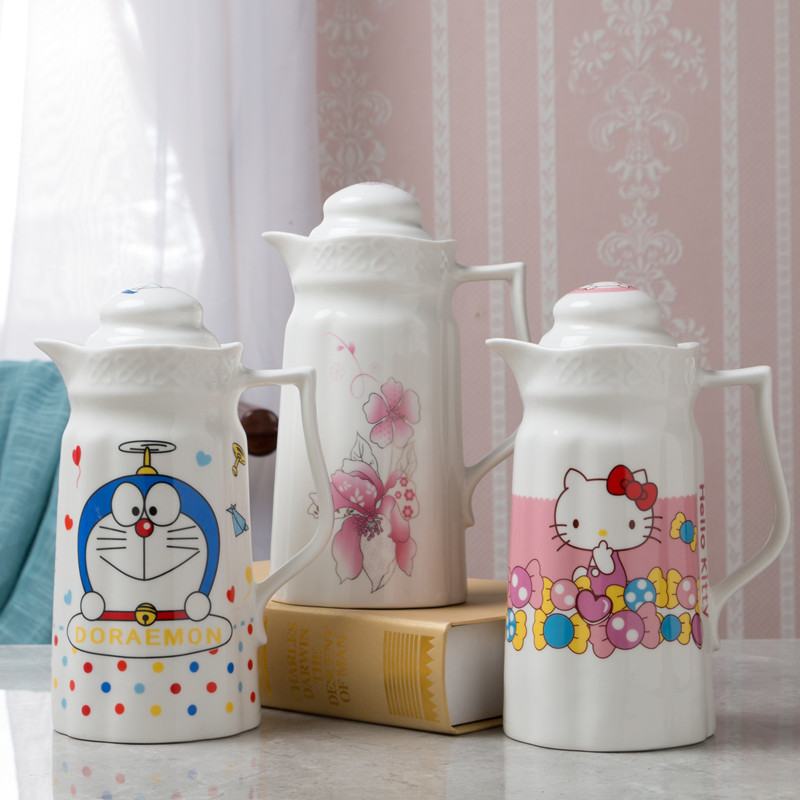 冷水壶陶瓷家用单壶创意卡通凉水壶耐高温果汁壶客厅茶壶大号扎壶|ruв категории посуда, кубок/кубок/чайник, холодный чайник - от Buy2taobao.com для оказания профессиональной услуги покупки агента Taobao