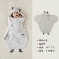 Светло -серый маленький демон - летний стиль (марля, выше 25 ° C)