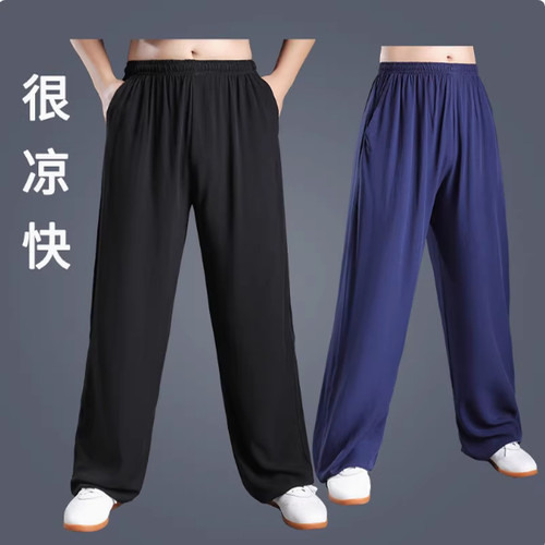灯笼裤男宽松夏季薄款亚麻棉麻裤子太极裤运动裤舞蹈跑步裤健身裤
