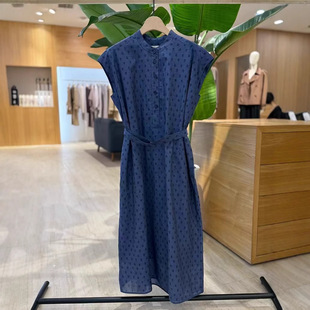 IC小禾2025春夏新品元厂面料进口环保种植棉佩斯利印花收腰连衣裙