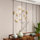 客厅现代墙上装 饰品挂件抽象家居壁饰鱼创意壁挂立体电镀挂饰墙饰