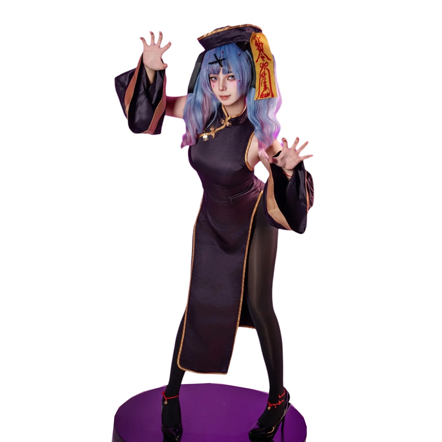 僵尸娘旗袍初音兔子洞小僵尸COS