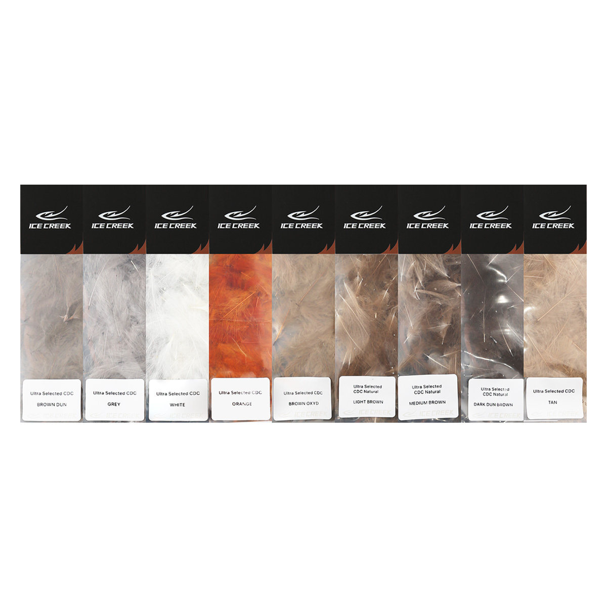 IceCreek 手选CDC 冷染/自然色 冰溪飞钓 绑制 干式飞蝇钩 浮水