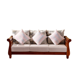 实木家具如何挑选沙发 实木沙发组合客厅凉椅逸庭简约欧式 沙发美式