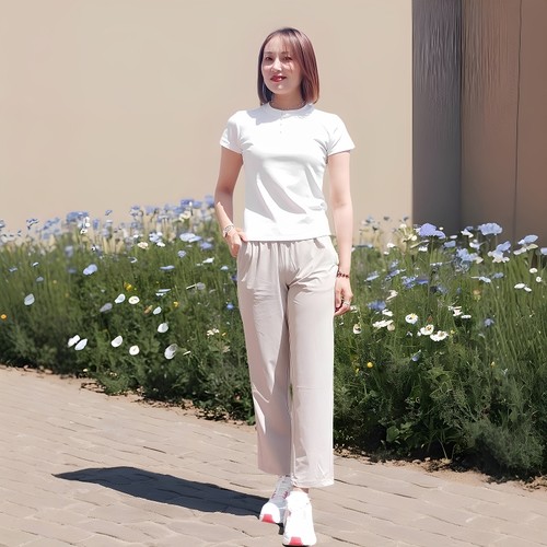 阿珂姆弹力速干九分裤