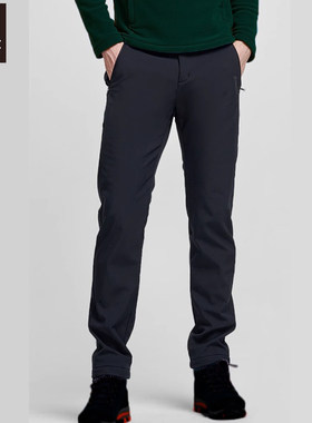 阿珂姆户外软壳裤冬季防风保暖加绒裤女登山冲锋裤男休闲长裤