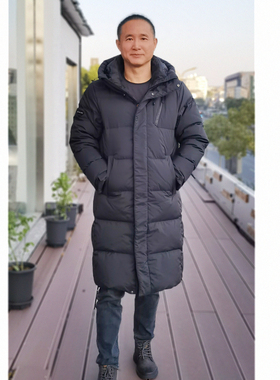 阿珂姆冬季羽绒服加厚中长款男士保暖极寒服防风长长款外套