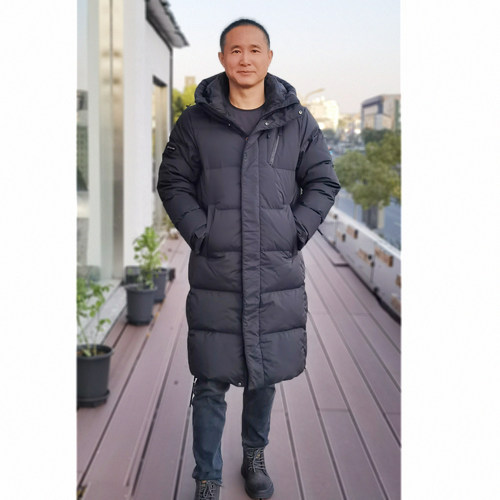 阿珂姆中长款羽绒服男士保暖外套