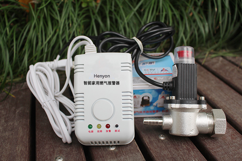 家用天然气管道电磁阀，燃气泄漏自动切断并报警，家用燃气紧急切断阀，燃气泄漏紧急报警装置。