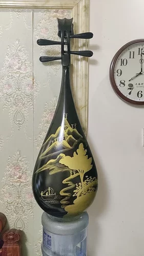 复古古典风仿古手绘专业琵琶乐器做道具拍摄装饰空间背景墙都可以
