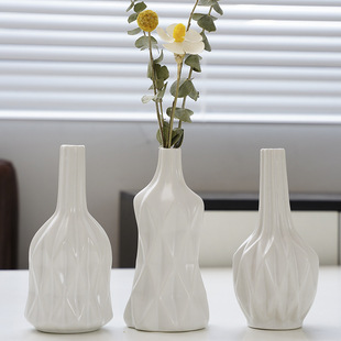 恩德创意时尚 轻奢家居摆件陶瓷干花植物花插陶瓷花瓶精品现代花瓶