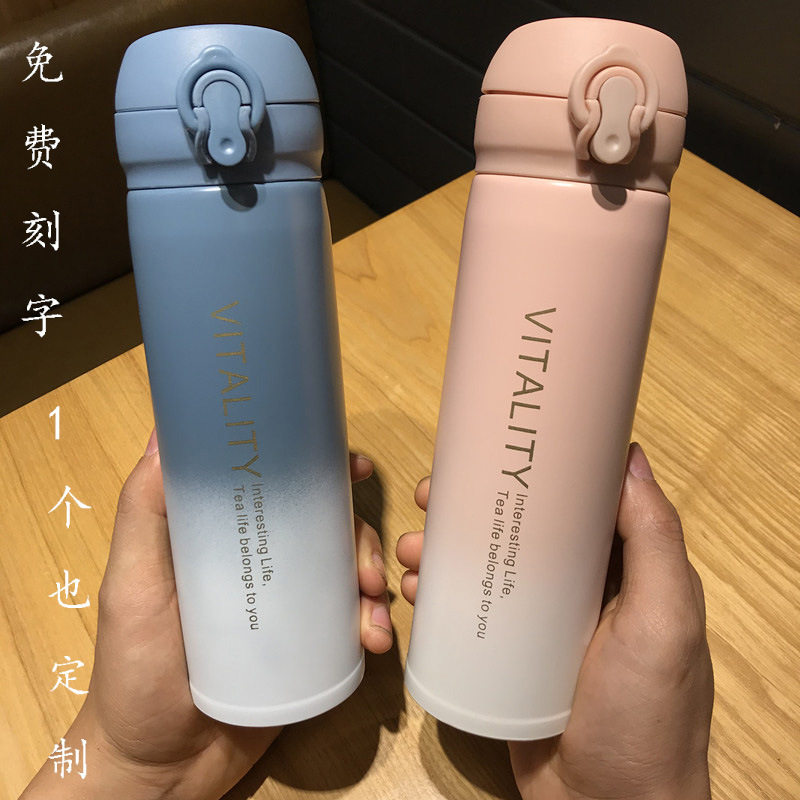 弹跳盖保温水杯304不锈钢男女保冷/保温杯