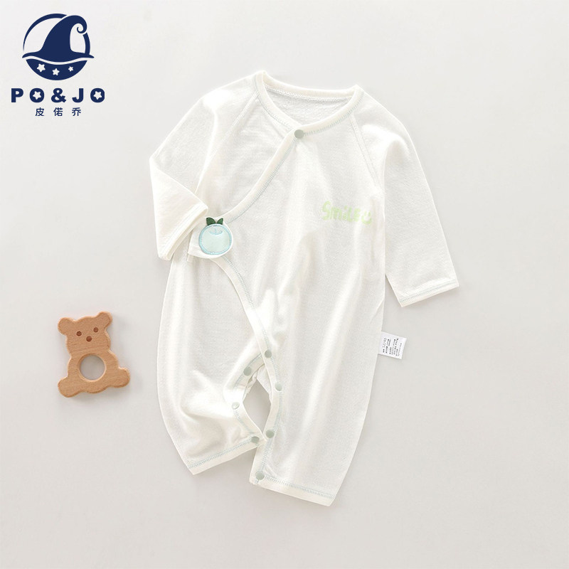 Po&Jo皮偌乔婴儿连体衣夏季轻薄透气宝宝空调服睡衣新生儿月子服