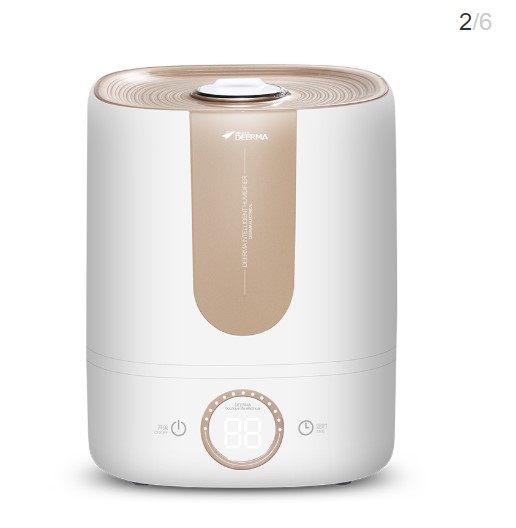 德尔玛 家用静音卧室办公室大容量创意加湿器5L触摸加湿器香薰机