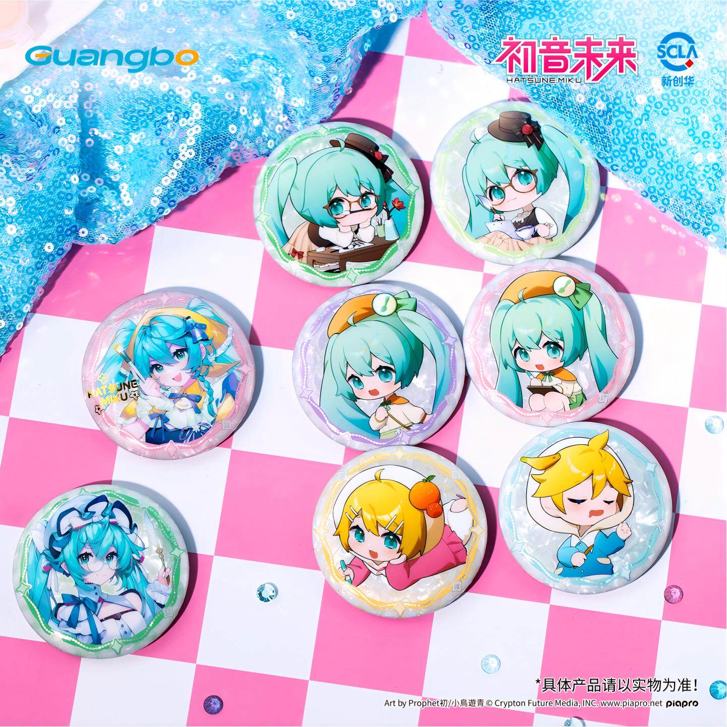 广博初音未来徽章吧唧笔绘音梦图片