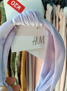 HM H&M国内正品代购儿童  女童孩紫色宽边百搭甜美发箍