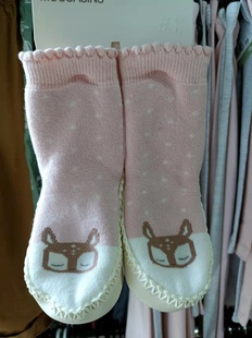 女宝宝防滑软皮平底袜拖地板袜套软底鞋 国内代购 童装 3折HM正品