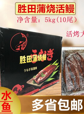 胜田蒲烧鳗鱼20尾 无汁裸鳗寿司烤鳗心蓝海蒲烧活鳗5kg10P 包邮