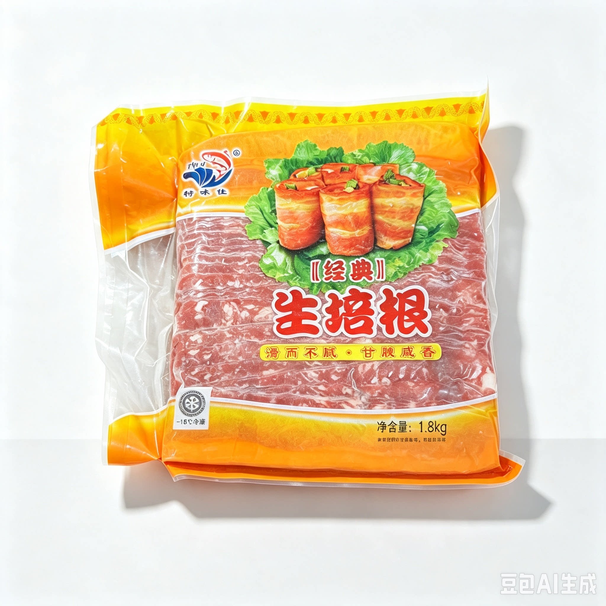 料理西餐 手抓饼寿司 特味佳 特佳味切培根片/1.8Kg经典培根