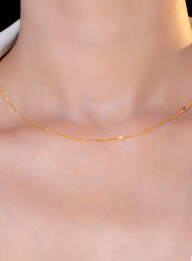 高级轻奢百搭礼物女款锁骨链黄金
