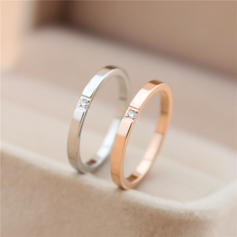 Japanese Diamonds chic Ring fashion personality Titanium Rose Gold Pinky Pinky Net Red ins tidein the Accessories/Fashion Jewelry, Ring/Ring  category - from Buy2taobao.com to provide professional Taobao agent buy service