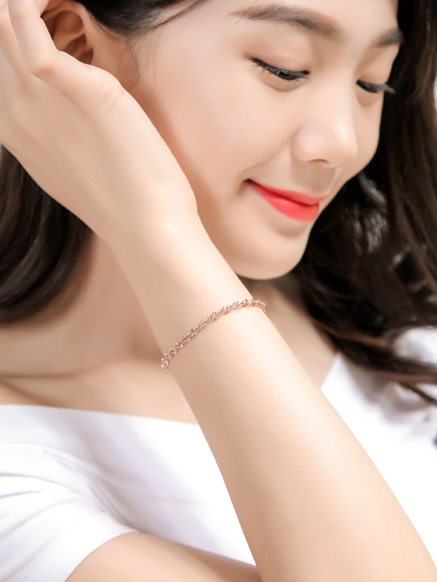 满天星手链女小众设计钛钢闺蜜链