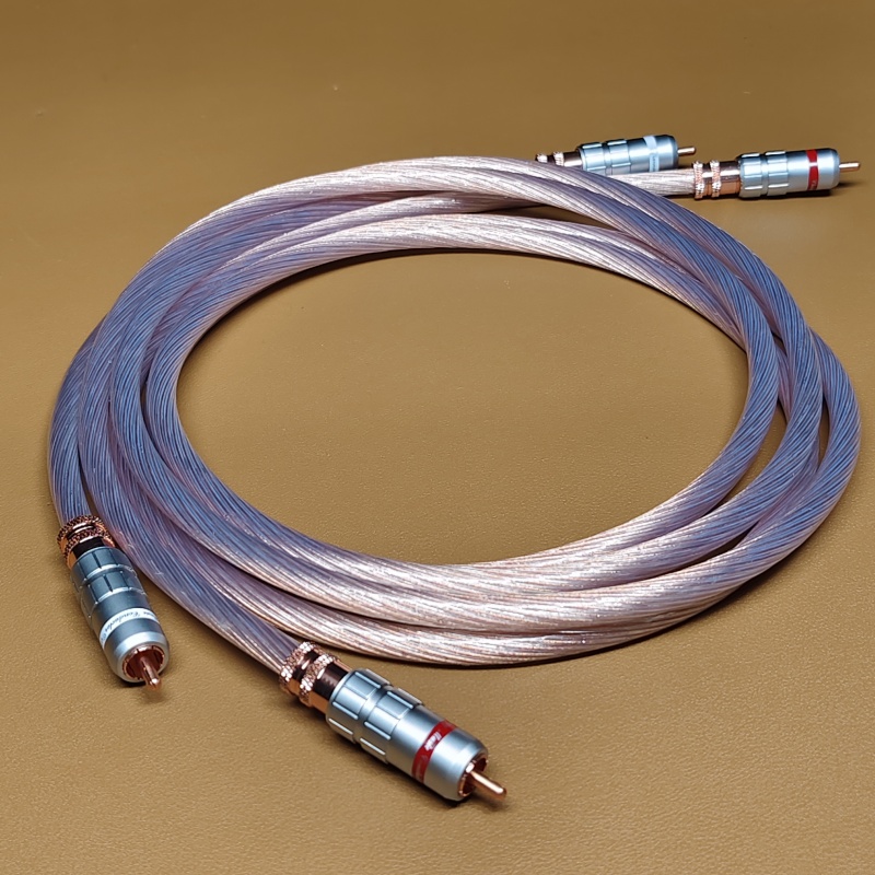 7N单晶铜HIFI发烧RCA双莲花头音频线信号线音响CD功放音频