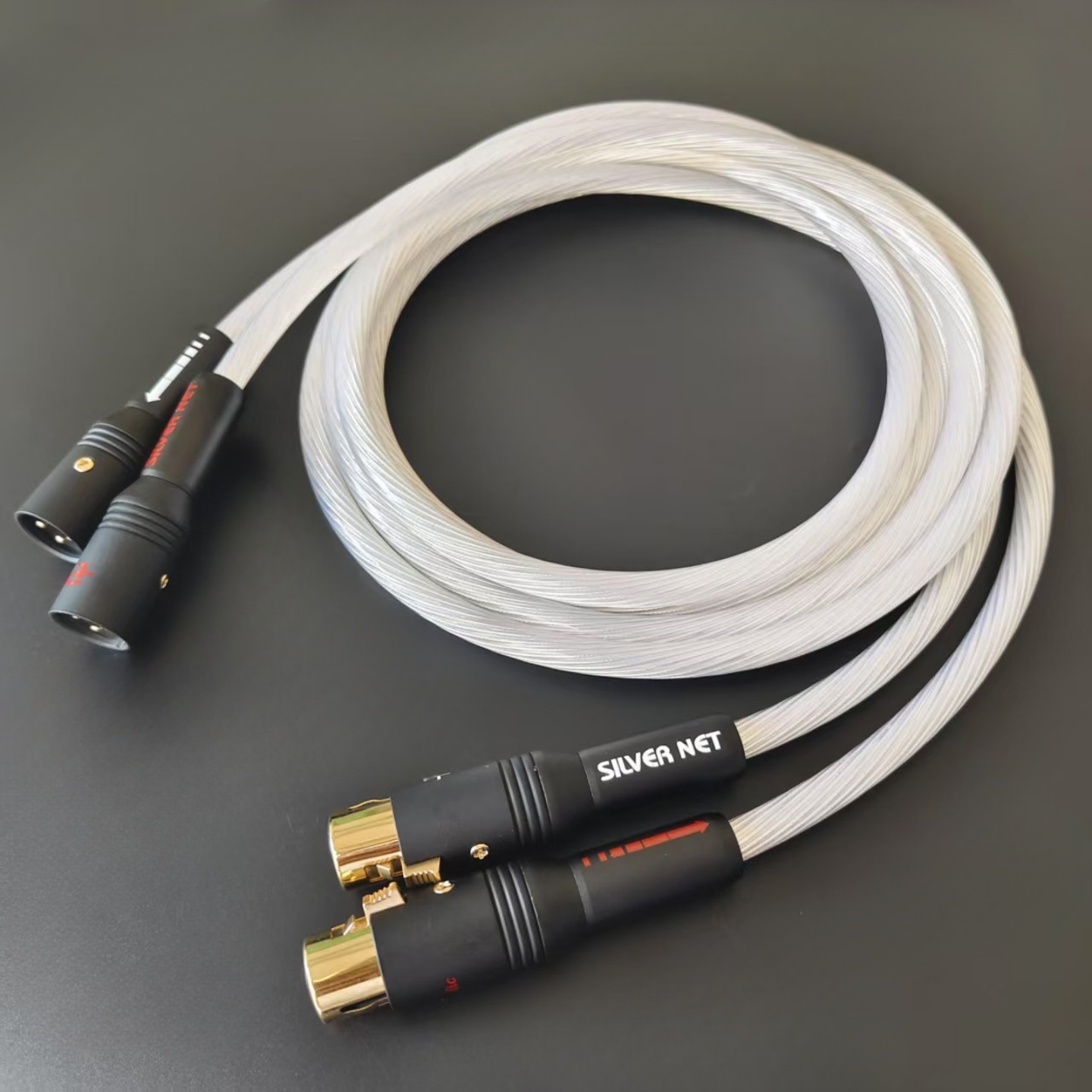 24芯亚适纯银6N发烧级卡农音频线