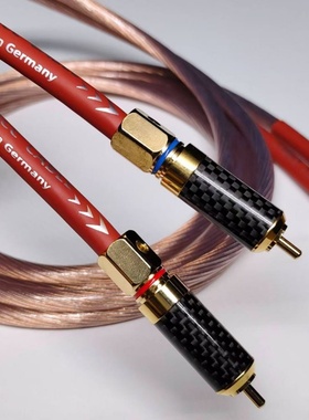 德国7NOCC单晶铜信号线HIFI发烧音响功放CD低音炮连接线RCA音频线