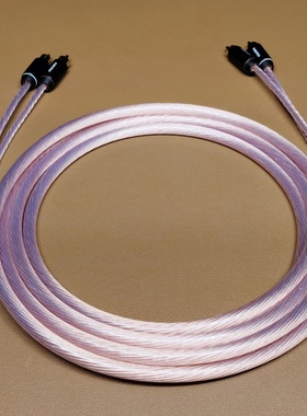 7Nocc单晶铜发烧级古河镀金双莲花音频线RCA二对二音响功放信号线