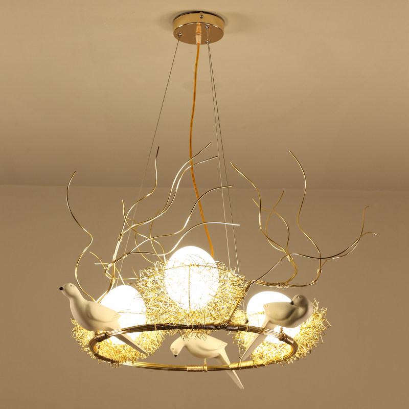 餐厅吊灯 现代简约鸟巢客厅灯led创意三头个性吧台卧室灯北欧灯具,家装灯饰光源,客厅吊灯,淘宝优惠券,粉丝福利购,淘宝优惠卷