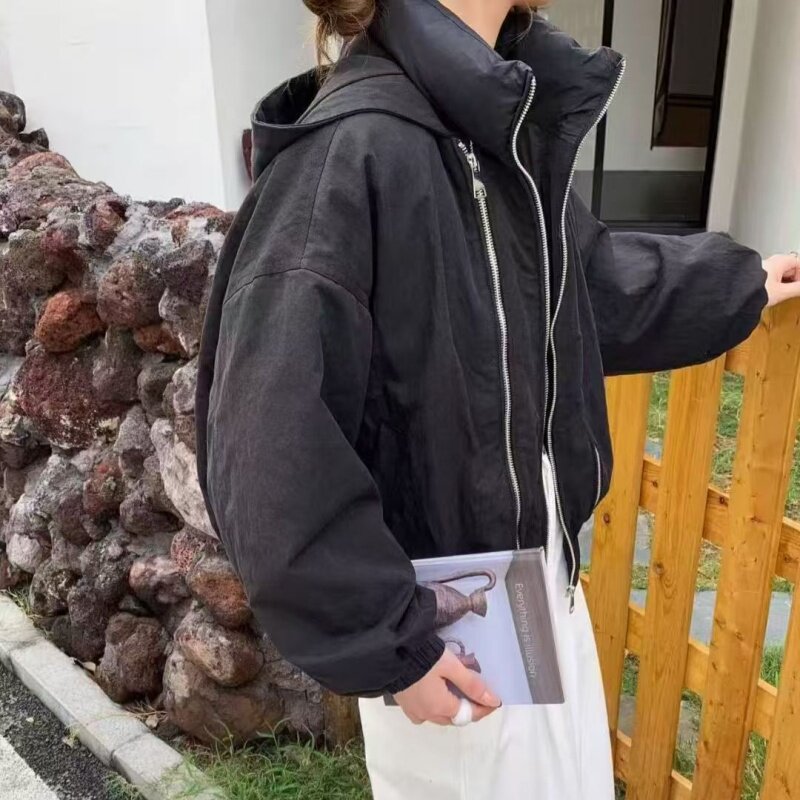 秋冬女三穿加厚防风保暖羽绒服