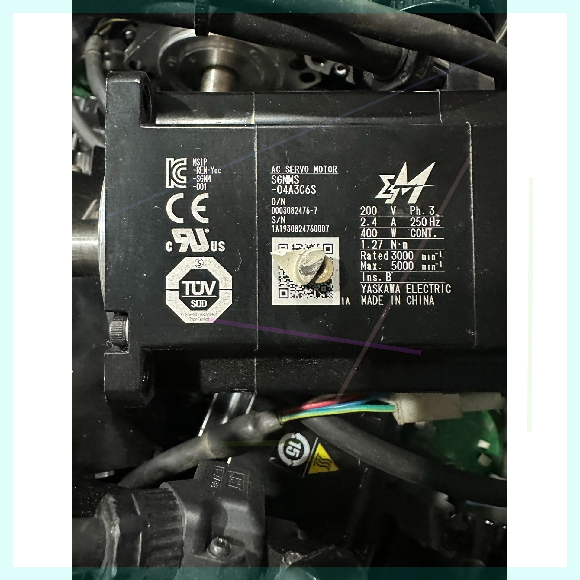 安川电机sgmms-04a3c6s二手拆机实物图功能正常