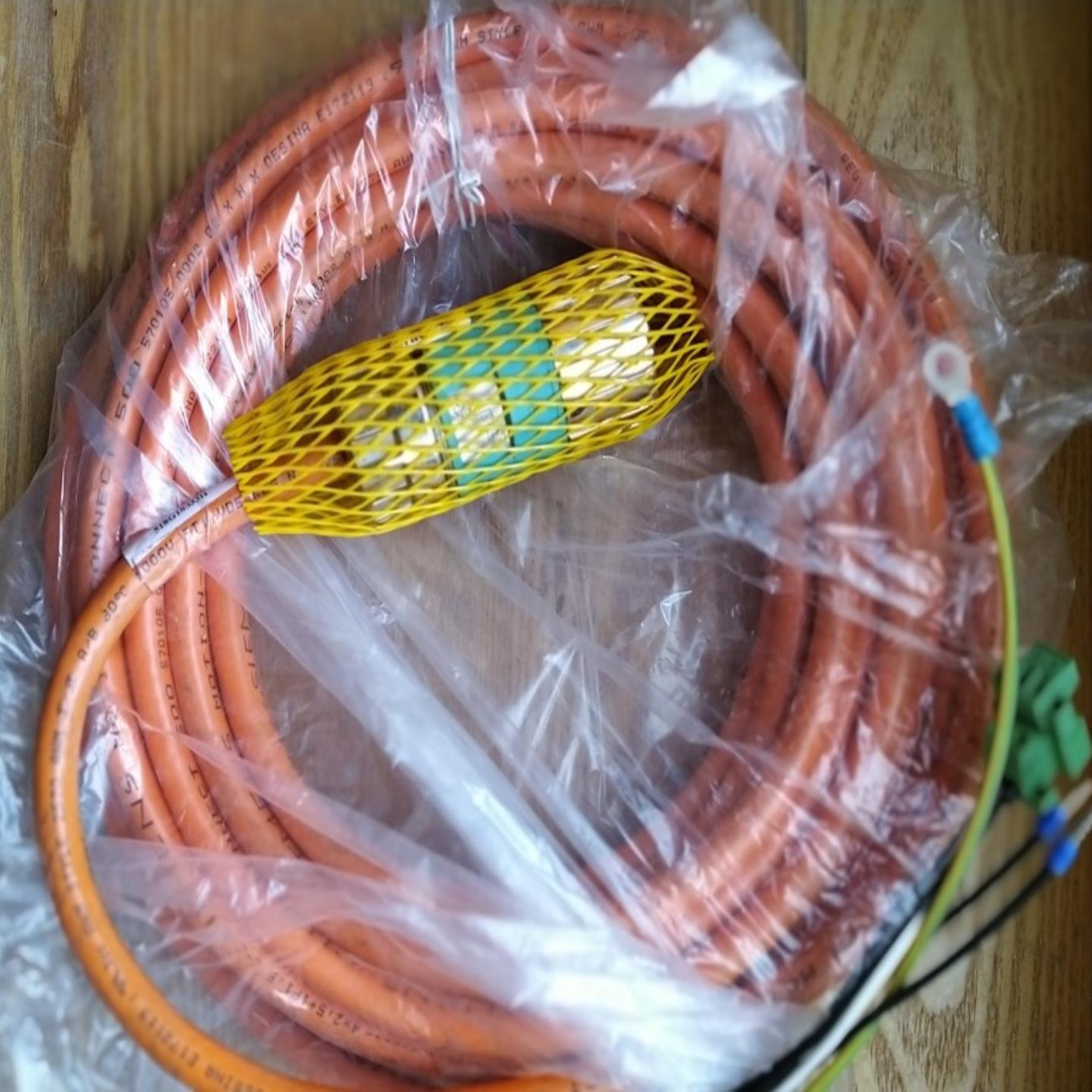 伺服电机动力连接线 6FX5002-5DA31-1BA0  10M 6 芯 带抱闸