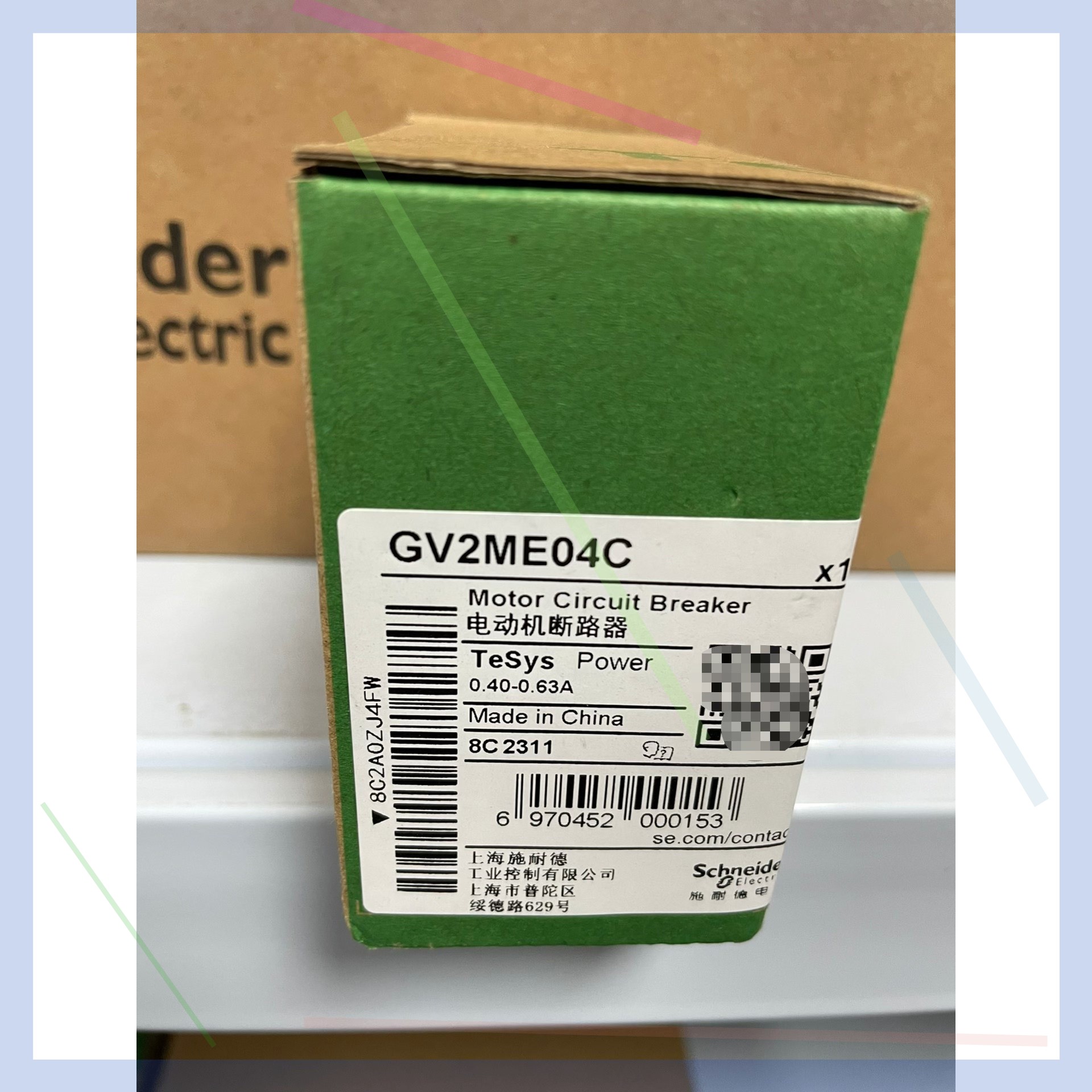 马达保护器GV2ME04C日期保内产品黑色外观