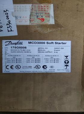 丹佛斯软启动器 MCD3015 175G5006 MCD3022 175G5014 议价