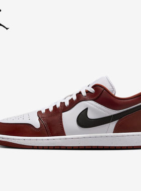 正品Nike Air Jordan 1耐克男鞋乔丹AJ1低帮休闲板鞋男HF3148-102