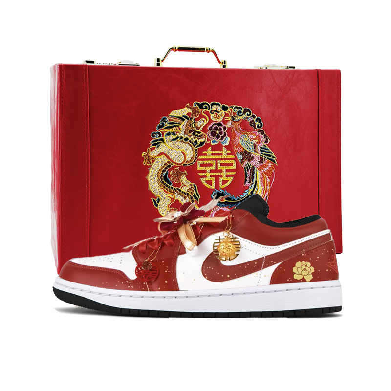 正品【定制球鞋】Nike耐克男鞋 Air Jordan 1 悦之缘 AJ1板鞋女鞋