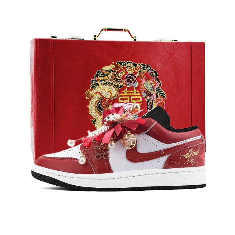 正品【定制球鞋】Nike耐克男鞋 Air Jordan 1 凤求凰 AJ1板鞋女鞋