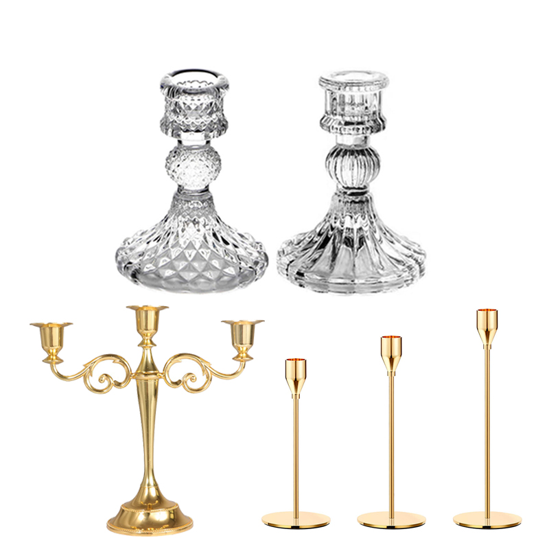 法式燭臺燭光晚餐擺件浪漫復古