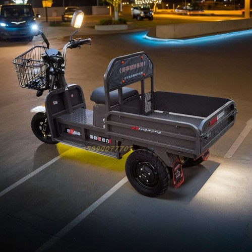 新款带兜运货长跑载重王农用日常代步外卖工地仓库大力王小型三轮