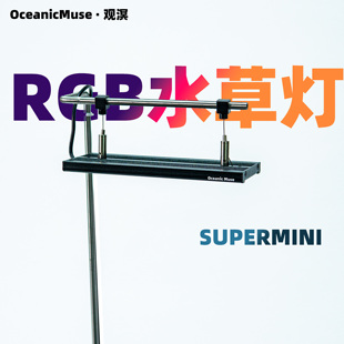 观溟·新品桌面鱼缸迷你RGB水草灯草缸植物微景观桌面缸高级实用