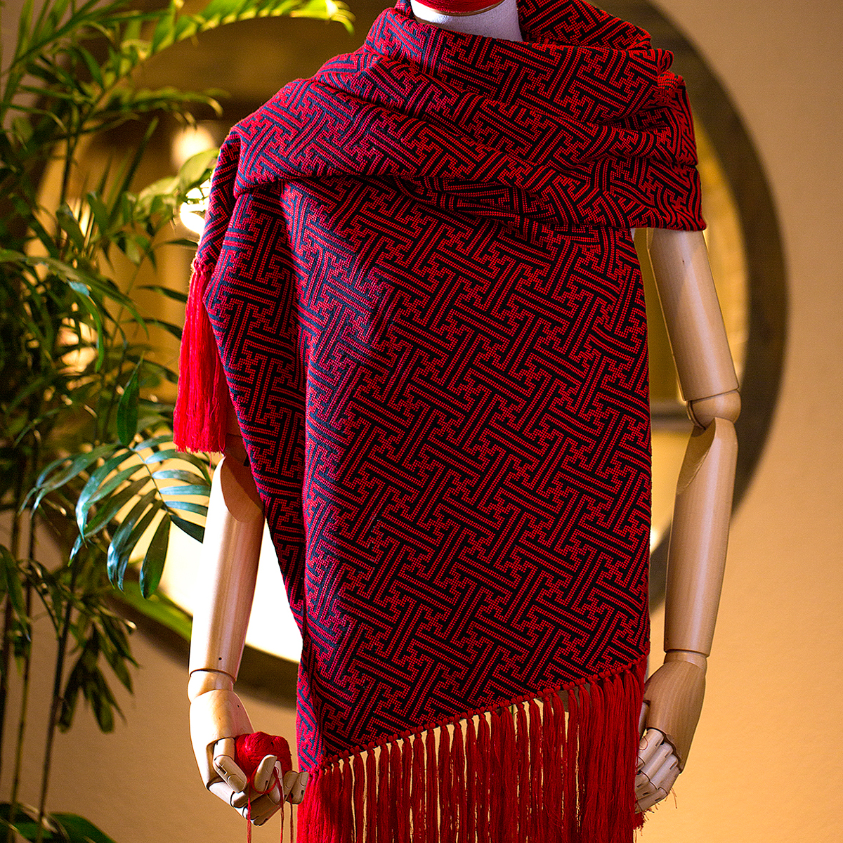 非遗土家织锦民族风纯手工披肩