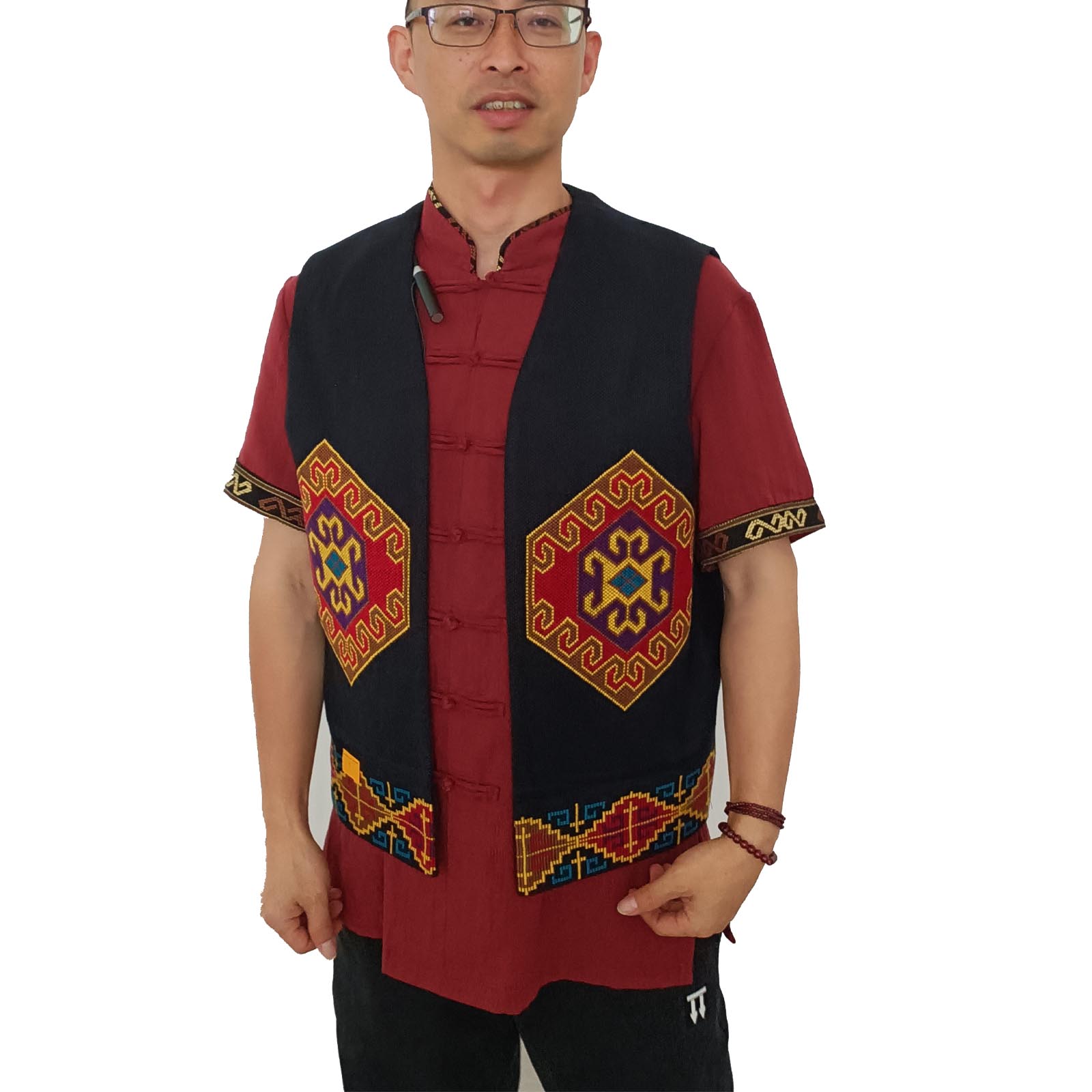 土家织锦西兰卡普纯手工男款马甲