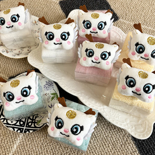 龙宝宝满月伴手礼毛巾礼盒搭配珊瑚绒擦手巾婚庆礼品毛巾生日礼物