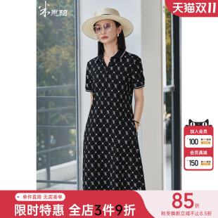 裙子女5774 轻熟风Polo领连衣裙高级感显瘦小衫 米思阳2025夏季 新款