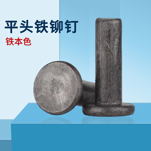 ￠8￠10每1公斤敲击式 平头铁铆钉铁本色原GB109实心￠2 铁平头