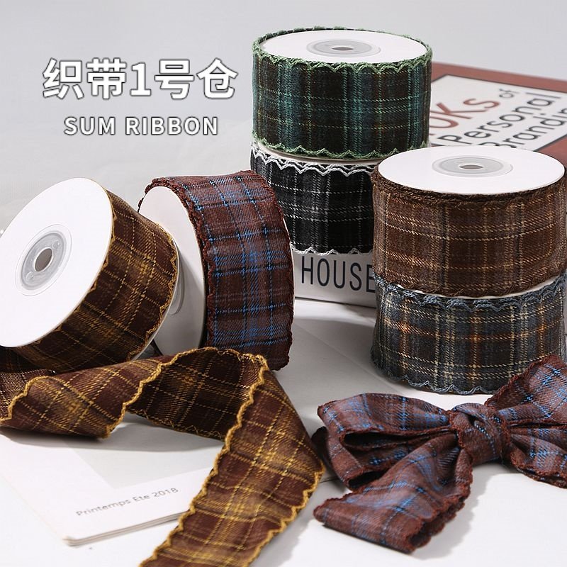 绒毛格子勾边织带DIY发饰蝴蝶结抓夹衣饰辅料波浪花边格子丝带,纺织面料/辅料/配套,织带/丝带/缎带,淘宝优惠券,粉丝福利购,淘宝优惠卷