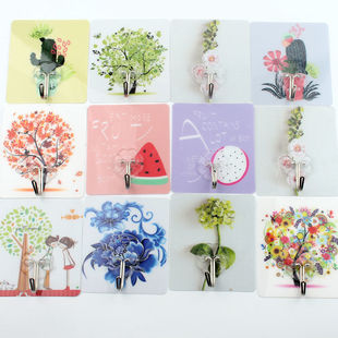 50只装 强力挂钩门后粘钩挂钩贴厨房浴室 无痕免钉粘钩